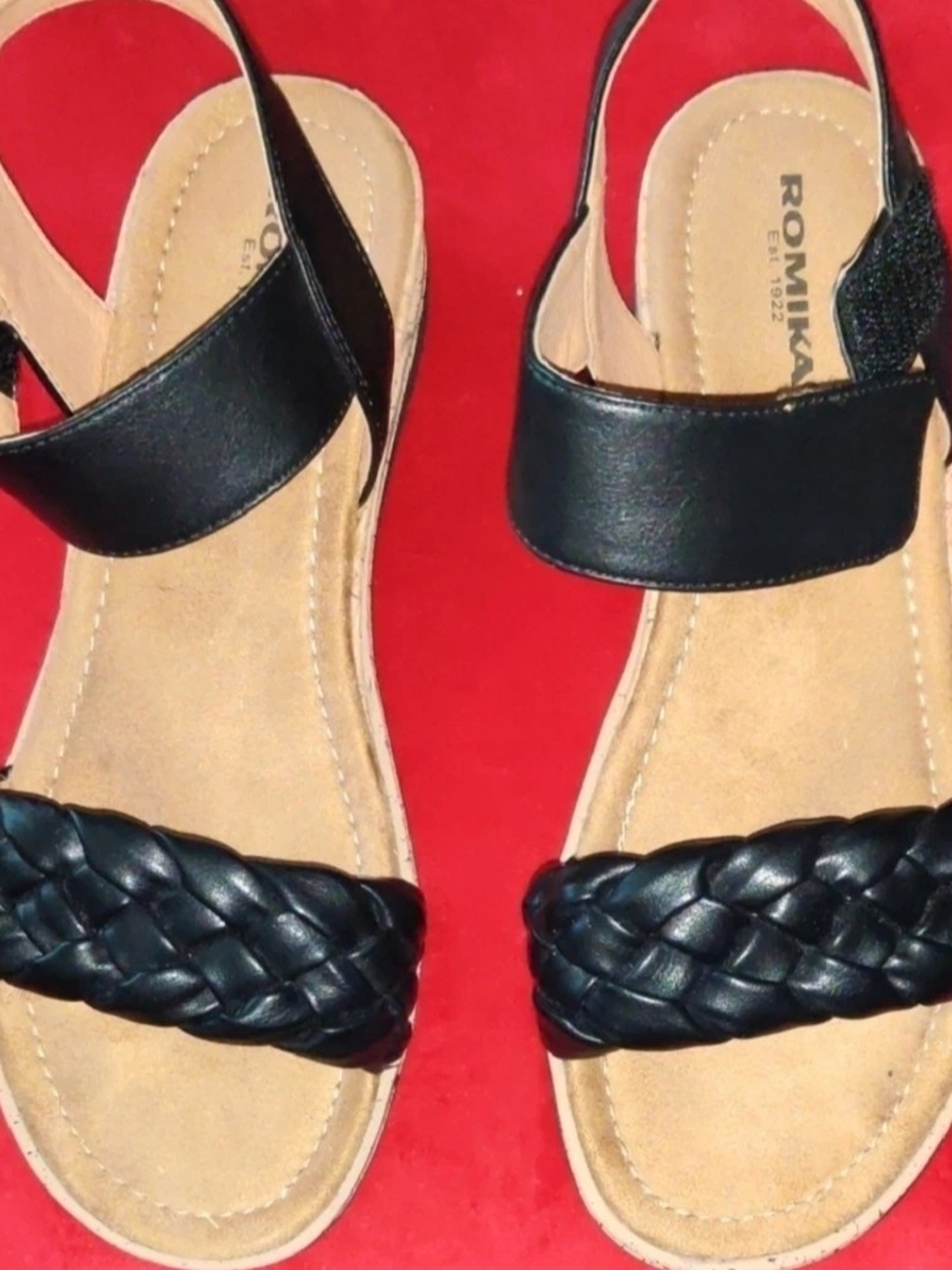 Romika Womens 41/10-10.5 Leather Strap Sandals New